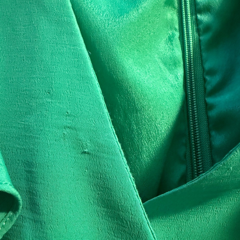 Green Asymmetrical Ruffled Sundress - Picture 3 of 3